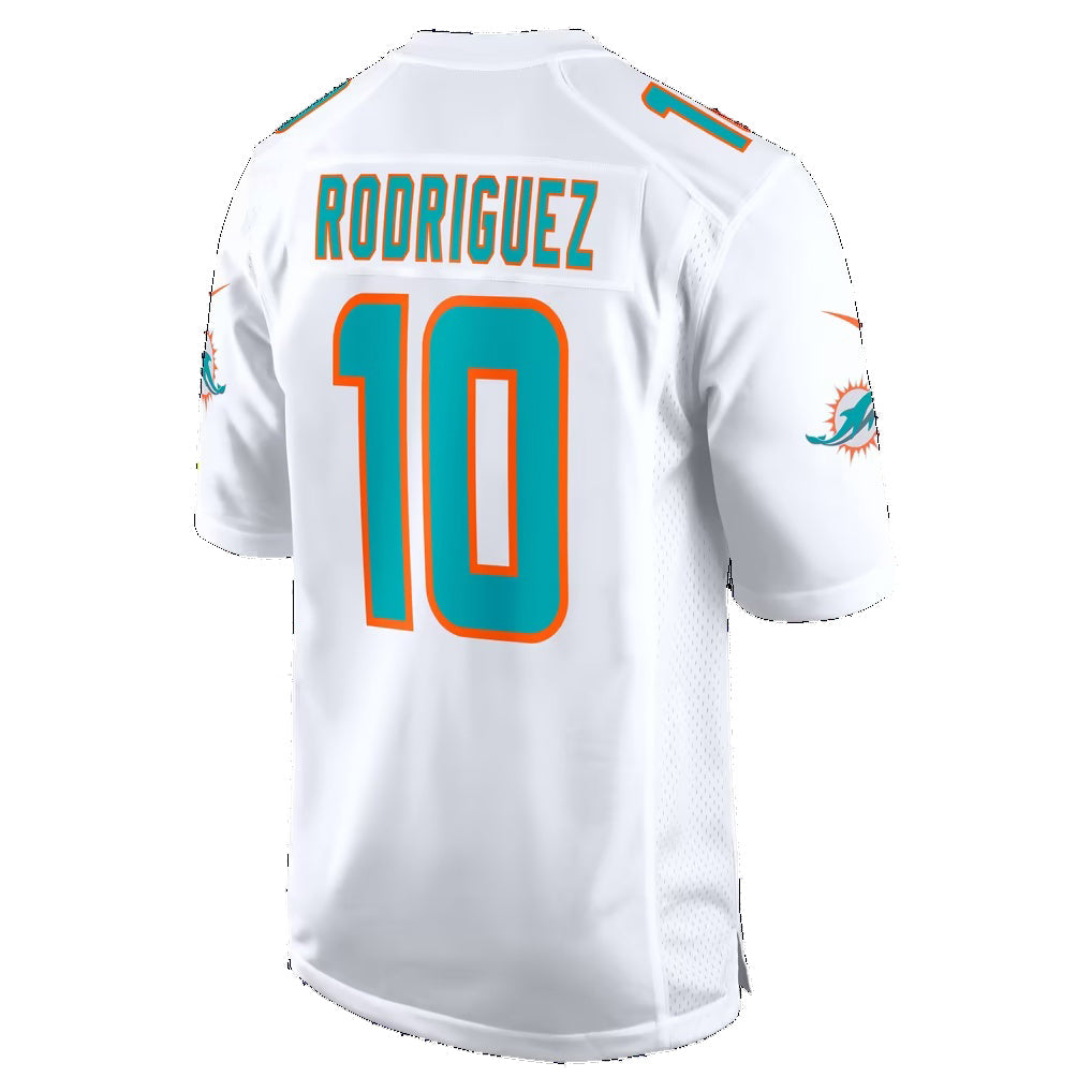 M.Dolphins #10 Jacob Rodriguez White Game jersey BUTLER