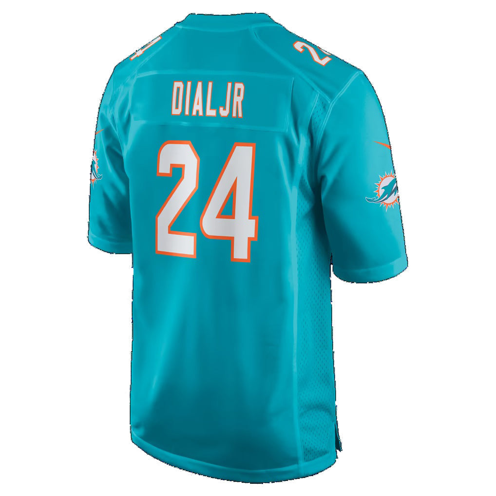 M.Dolphins #24 Marcellas Dial Jr. Aqua Team Game jersey BUTLER