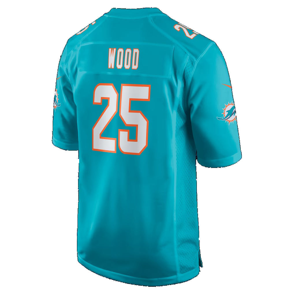 M.Dolphins #25 Julius Wood Aqua Team Game jersey BUTLER