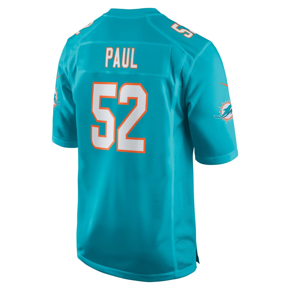 M.Dolphins #52 Patrick Paul Aqua Game jersey BUTLER
