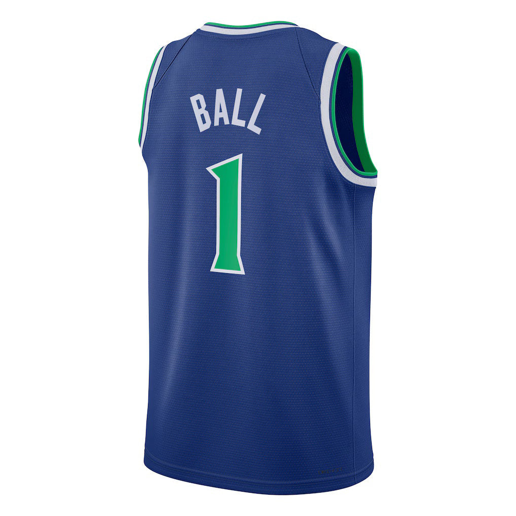 M.Timberwolves #1 LaMelo Ball Blue Icon Edition Swingman Basketball Jersey BUTLER