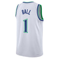 M.Timberwolves #1 LaMelo Ball White Association Edition Swingman Basketball Jersey BUTLER