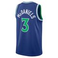 M.Timberwolves #3 Jaden McDaniels Icon Edition Blue Swingman Basketball Jersey BUTLER