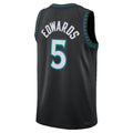 M.Timberwolves #5 Anthony Edwards Black Statement Edition Swingman Basketball Jersey BUTLER