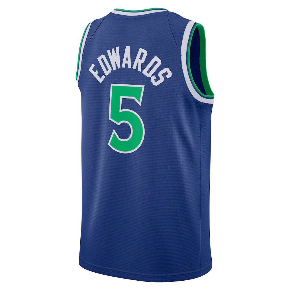 M.Timberwolves #5 Anthony Edwards Blue Icon Edition Swingman Basketball Jersey BUTLER