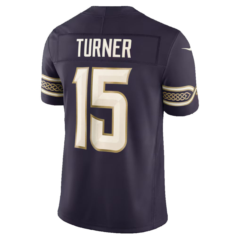 MN.Vikings #15 Dallas Turner Purple 2026 Rivalries Collection Game Jersey BUTLER