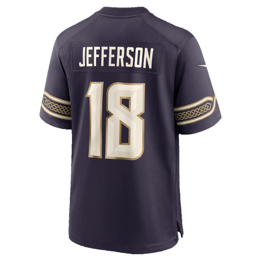 MN.Vikings #18 Justin Jefferson Purple 2026 Rivalries Collection Game Jersey BUTLER