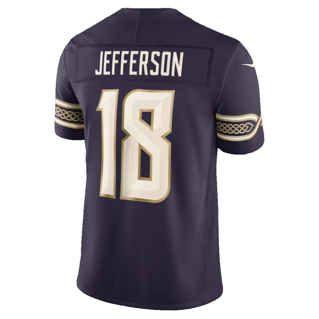 MN.Vikings #18 Justin Jefferson Purple 2026 Rivalries Collection Stitched Limited Jersey BUTLER