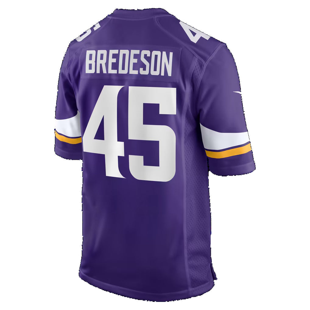MN.Vikings #45 Max Bredeson Purple Team Game jersey BUTLER