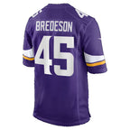 MN.Vikings #45 Max Bredeson Purple Team Game jersey BUTLER
