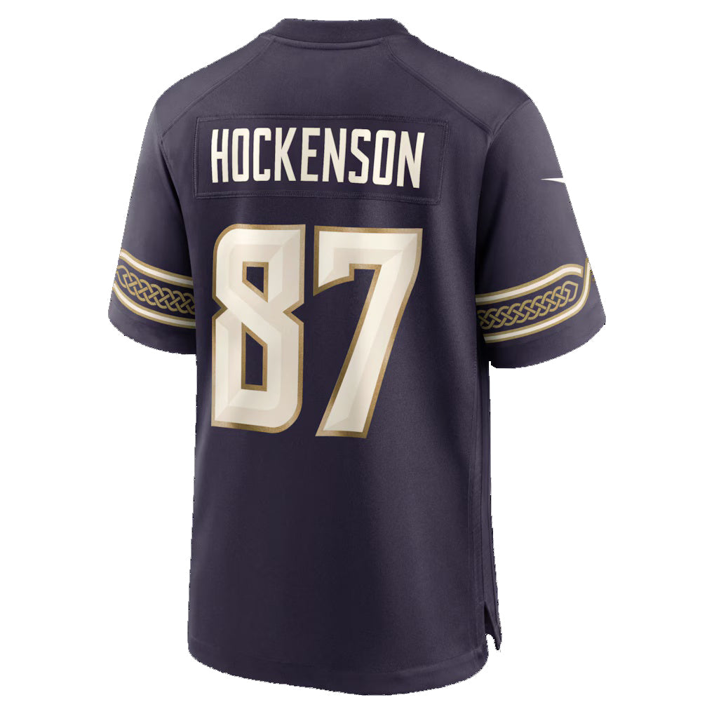 MN.Vikings #87 T.J. Hockenson Purple 2026 Rivalries Collection Game Jersey BUTLER