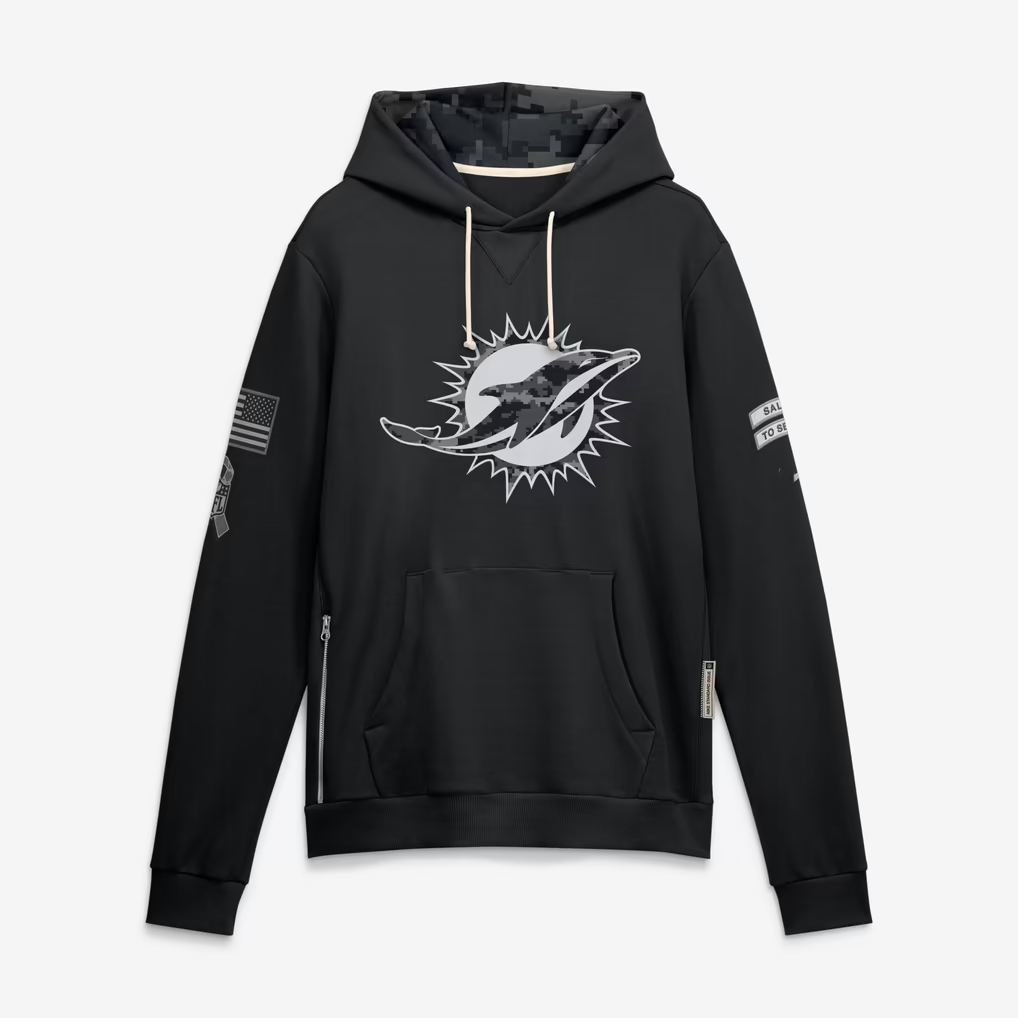 M.Dolphins 2026 Salute To Service Club Pullover Hoodie Cheap sale Birthday and Christmas gifts Stitched American Jersey BUTLER
