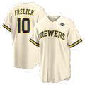 Milwaukee Brewers #10 Sal Frelick Cream 2026 World Series Home Replica Jersey BUTLER