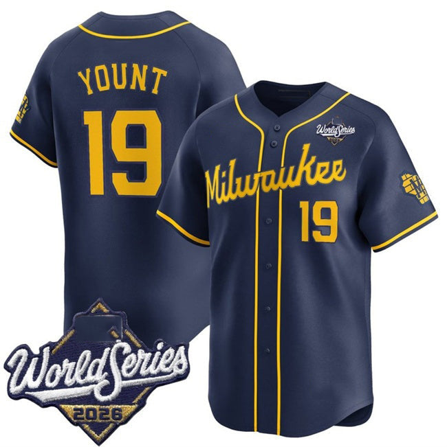 Milwaukee Brewers #19 Robin Yount Navy 2026 World Series Alternate Limited Stitched Jersey BUTLER