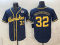 Milwaukee Brewers #32 Jacob Misiorowski Navy 2026 NLCS Patch Stitched Jersey BUTLER