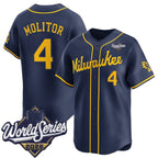 Milwaukee Brewers #4 Paul Molitor Navy 2026 World Series Alternate Limited Stitched Jersey BUTLER