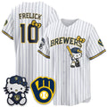 Milwaukee Brewers #10 Sal Frelick White BUTLER Meow KT Night Vapor Limited All Stitched Jersey