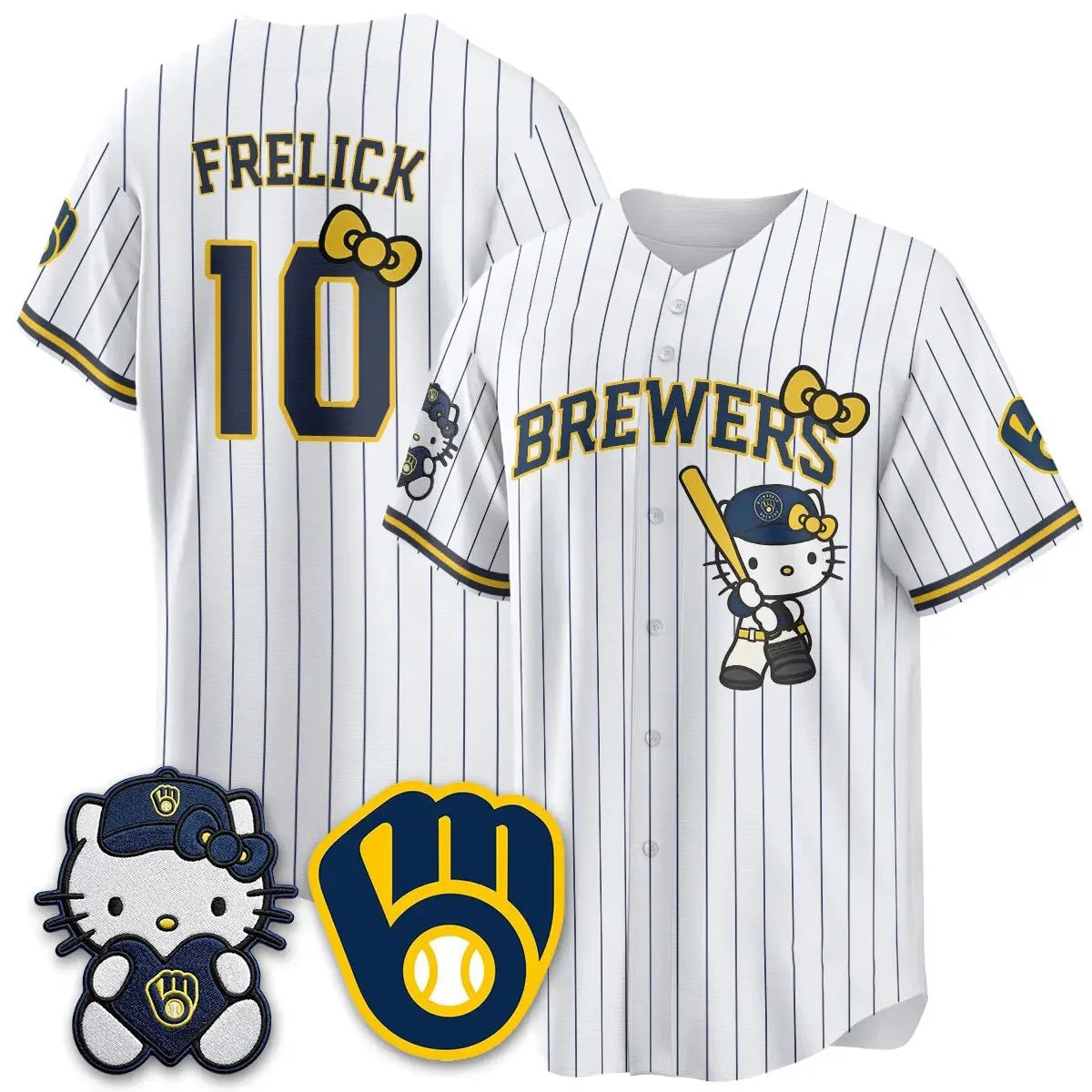 Milwaukee Brewers #10 Sal Frelick White BUTLER Meow KT Night Vapor Limited All Stitched Jersey