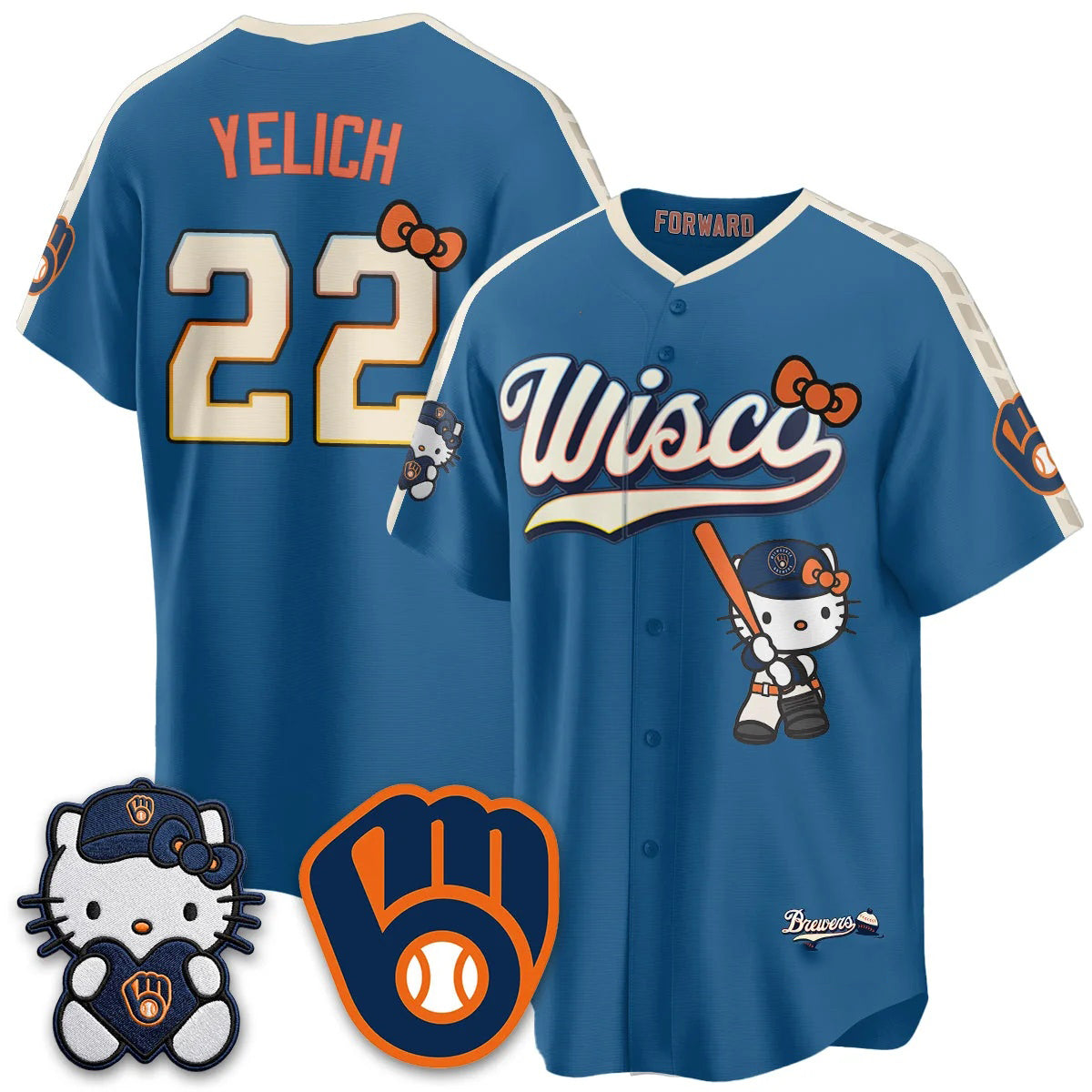 Milwaukee Brewers #22 Christian Yelich Mineral Blue BUTLER Meow KT Night Vapor Limited All Stitched Jersey 2