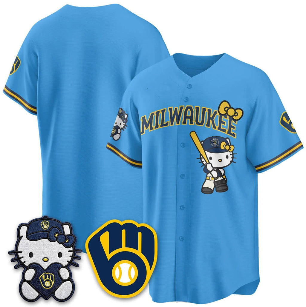 Milwaukee Brewers Blue BUTLER Meow KT Night Vapor Limited All Stitched Jersey