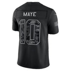 NE.Patriots #10 Drake Maye Black 2026 Salute to Service Stitched Limited jersey BUTLER