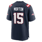 NE.Patriots #15 Behren Morton Navy Team Game jersey BUTLER
