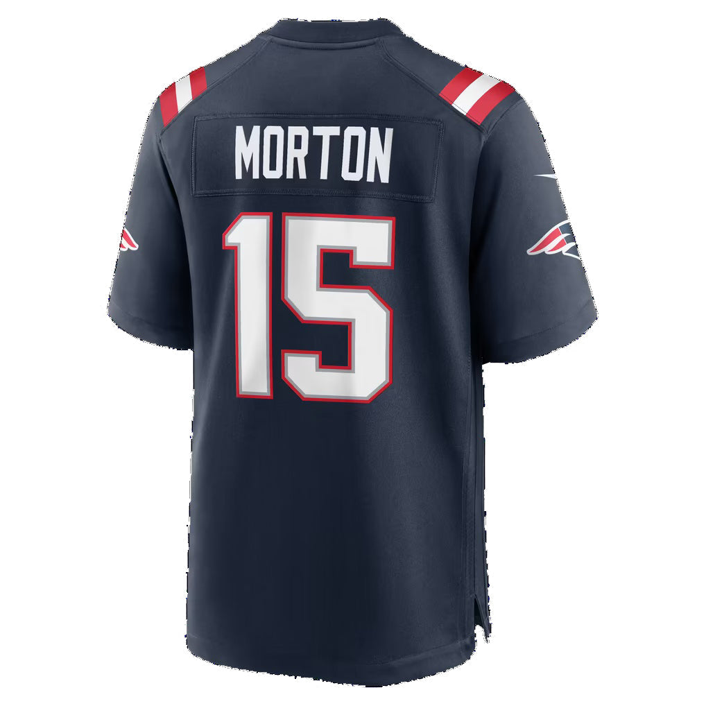 NE.Patriots #15 Behren Morton Navy Team Game jersey BUTLER