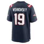 NE.Patriots #19 Mitch Wishnowsky Navy Team Game jersey BUTLER