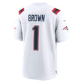 NE.Patriots #1 A.J. Brown White BUTLER Game Jersey