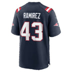 NE.Patriots #43 Jose Ramirez Navy Team Game jersey BUTLER