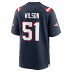 NE.Patriots #51 Riley Wilson Navy Team Game jersey BUTLER