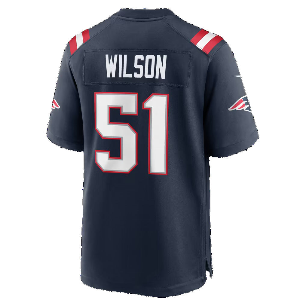 NE.Patriots #51 Riley Wilson Navy Team Game jersey BUTLER