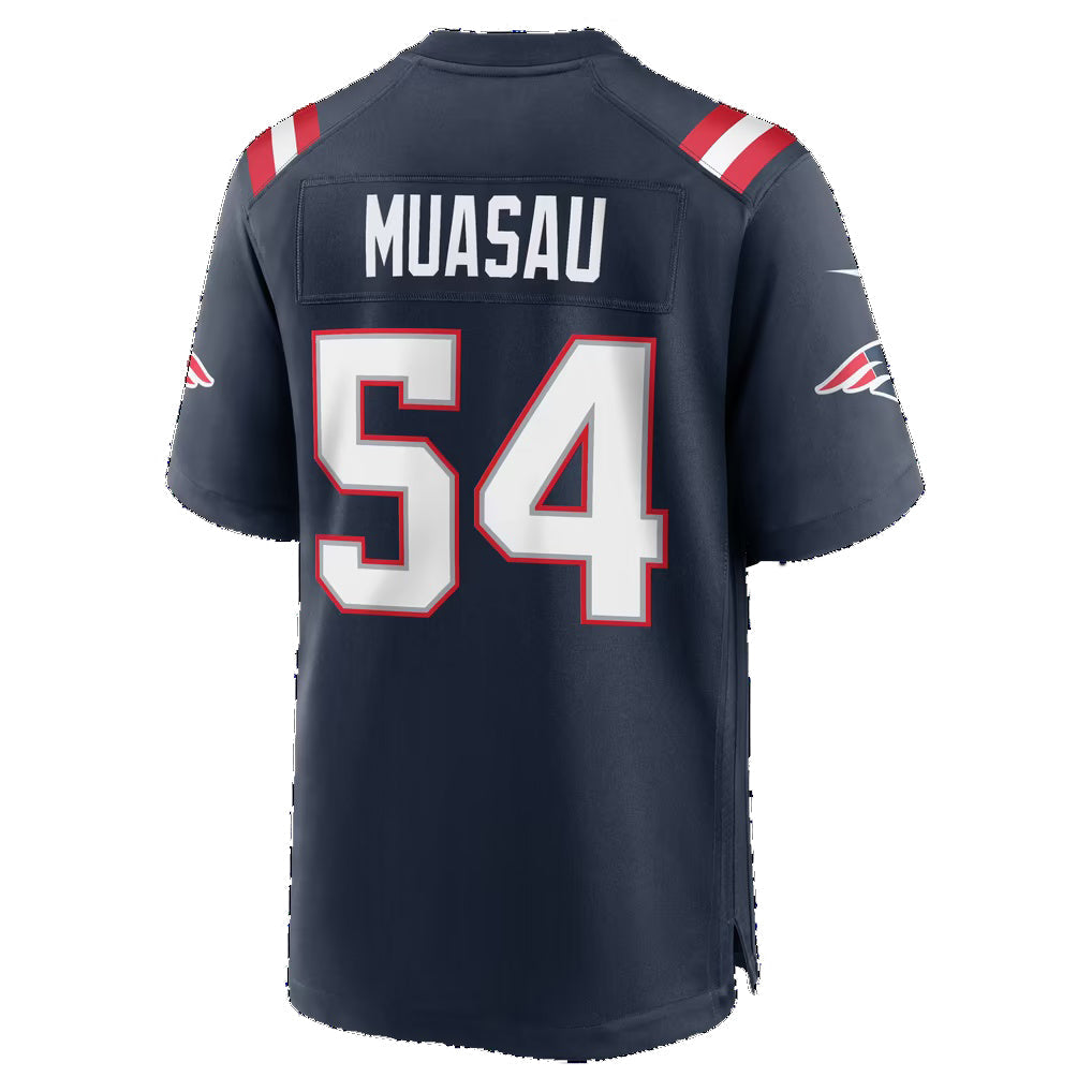 NE.Patriots #54 Darius Muasau Navy Team Game jersey BUTLER