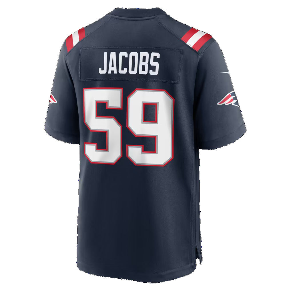 NE.Patriots #59 Khalil Jacobs Navy Team Game jersey BUTLER