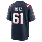 NE.Patriots #61 Lorenz Metz Navy Team Game jersey BUTLER