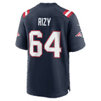 NE.Patriots #64 Jacob Rizy Navy Team Game jersey BUTLER