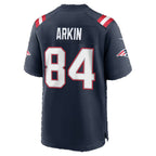 NE.Patriots #84 Tanner Arkin Navy Team Game jersey BUTLER