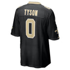 NO.Saints #0 Jordyn Tyson Black 60th Season Patch Game jersey BUTLER
