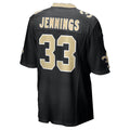 NO.Saints #33 Anfernee Jennings Black Team Game jersey BUTLER