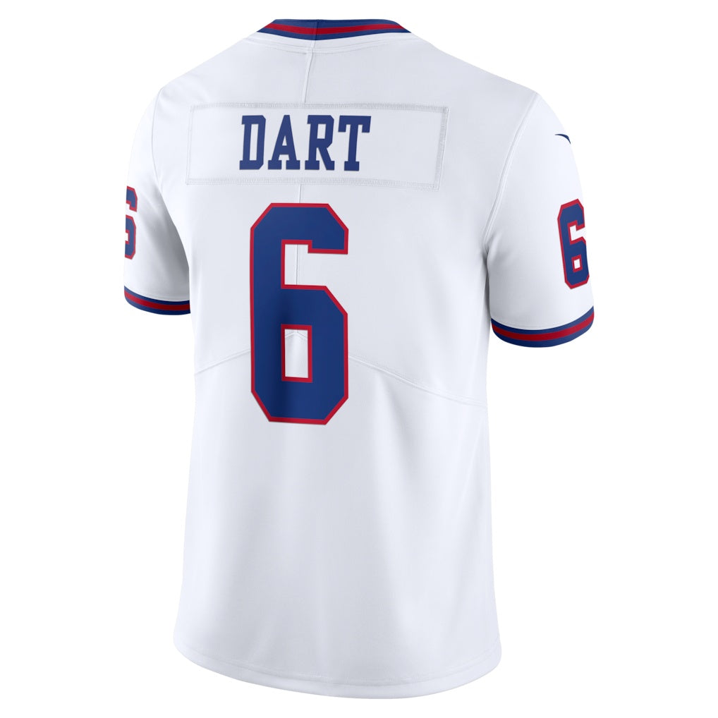 NY.Giants #6 Jaxson Dart White Vintage White Vapor Untouchable Stitched Limited Jersey BUTLER