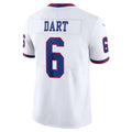 NY.Giants #6 Jaxson Dart White Vintage White Vapor Untouchable Stitched Limited Jersey BUTLER