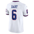 NY.Giants #6 Jaxson Dart White Vintage White Vapor Untouchable Stitched Limited Jersey BUTLER