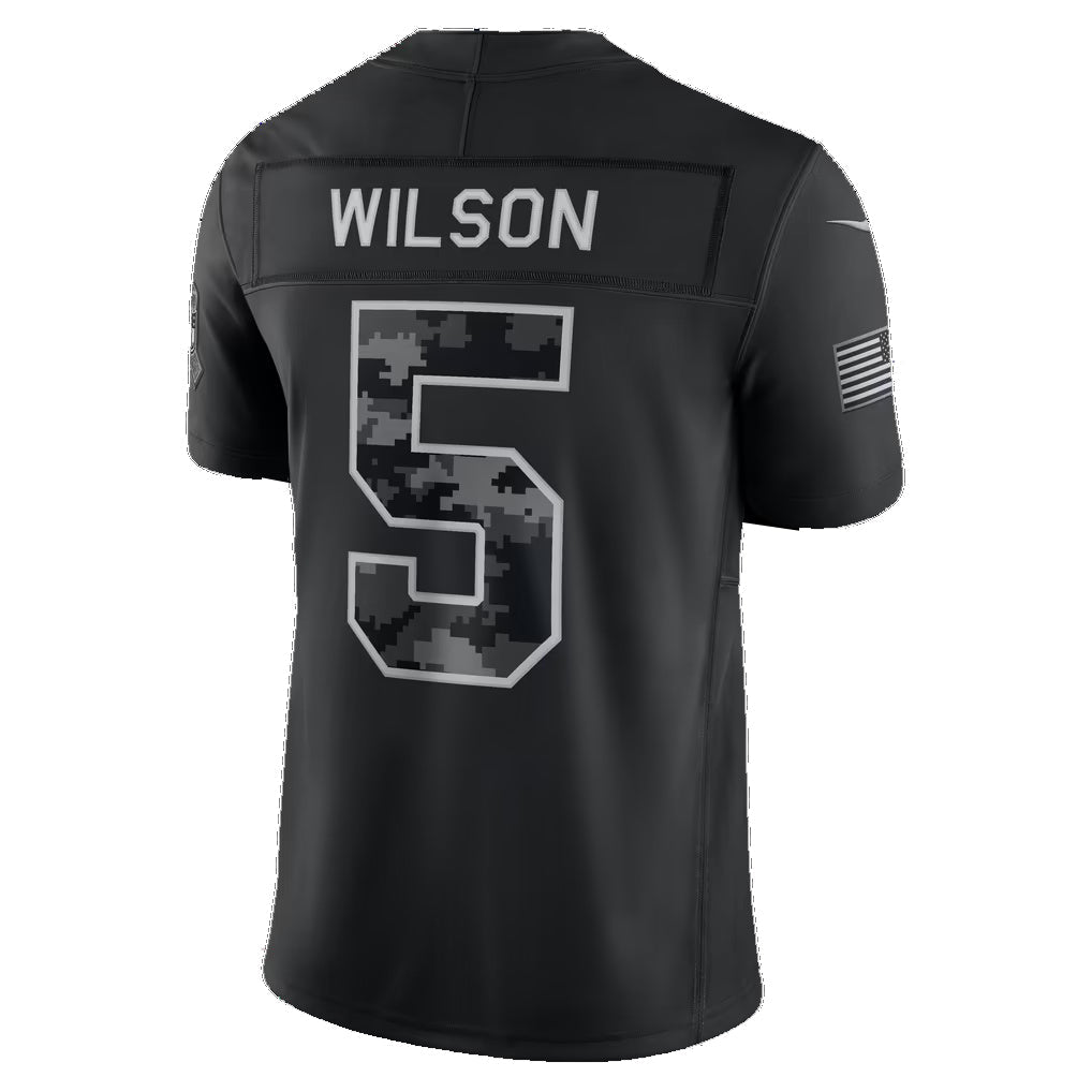 NY.Jets #5 Garrett Wilson Black 2026 Salute to Service Stitched Limited jersey BUTLER