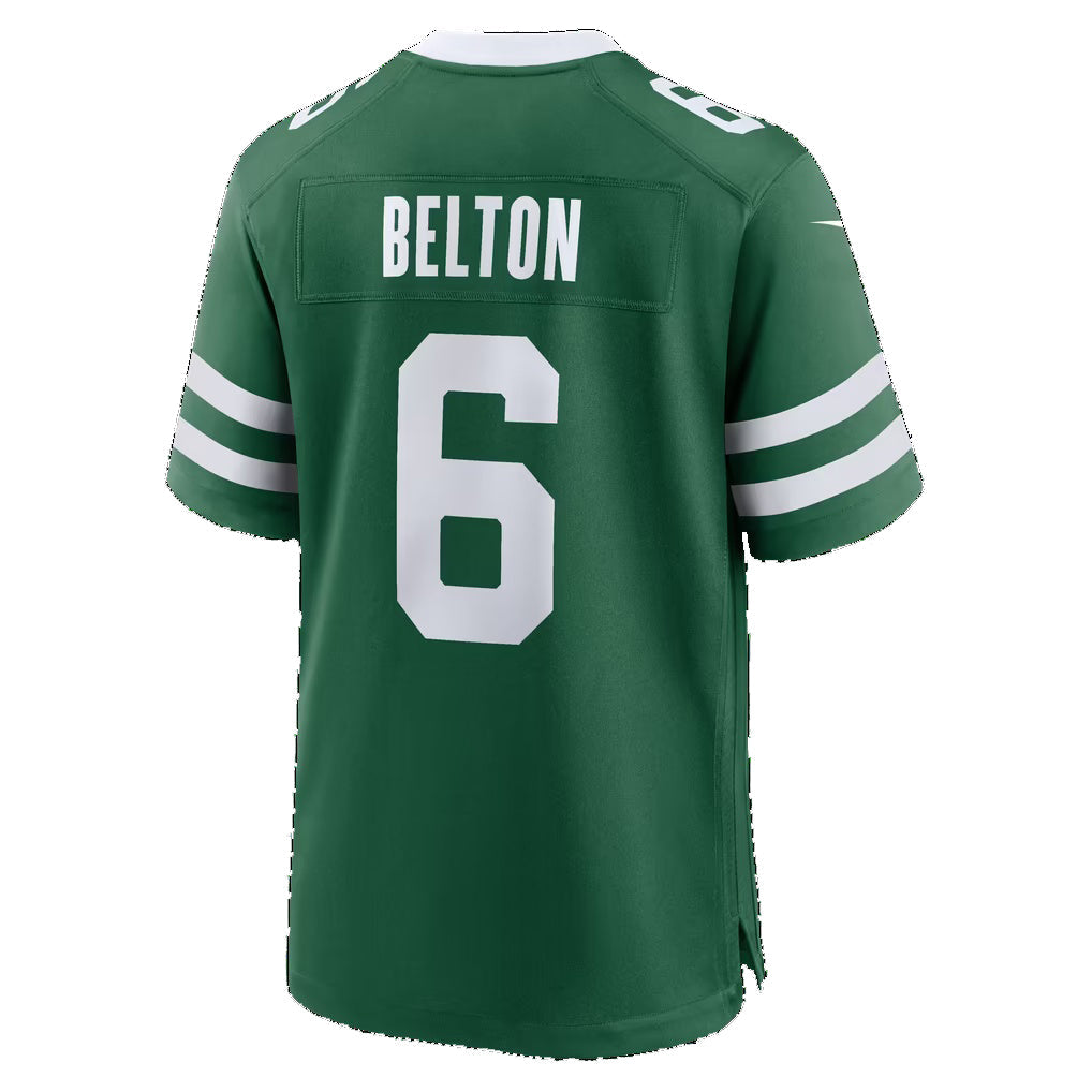 NY.Jets #6 Dane Belton Legacy Green Team Game jersey BUTLER