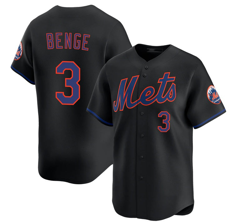 New York Mets #3 Carson Benge 2026 Black Limited Stitched Jersey BUTLER