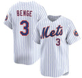New York Mets #3 Carson Benge 2026 White Home Limited Stitched Jersey BUTLER