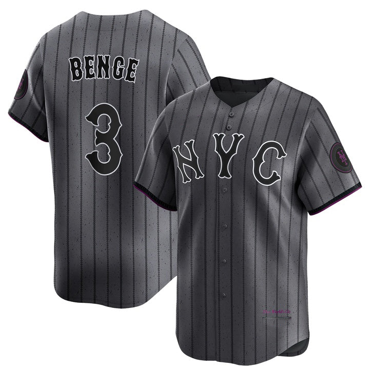 New York Mets #3 Carson Benge Navy City Connect Stitched Jersey BUTLER