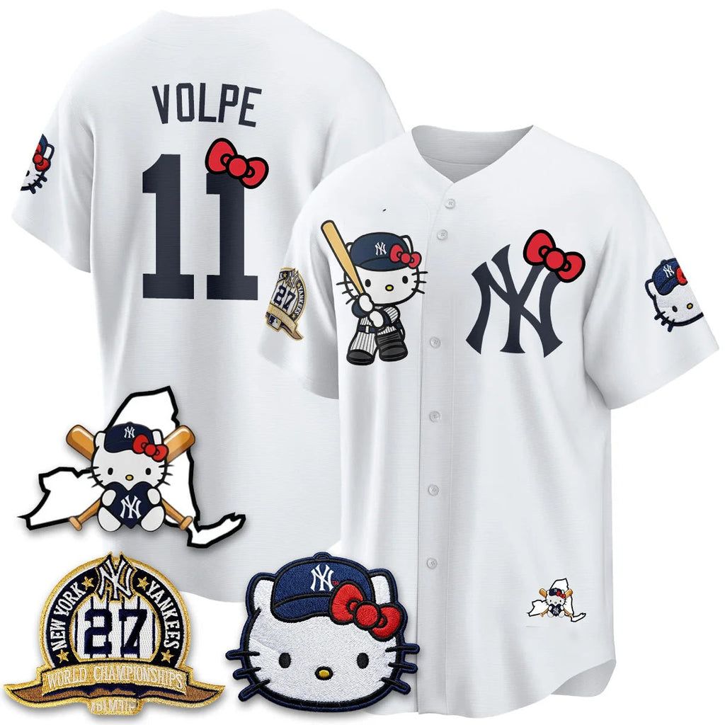 New York Yankees #11 Anthony Volpe White BUTLER Meow KT 2026 Vapor Limited All Stitched Jersey