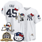 New York Yankees #45 Gerrit Cole White BUTLER Meow KT 2026 Vapor Limited All Stitched Jersey