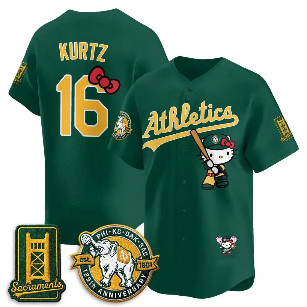 Oakland Athletics #16 Nick Kurtz Green BUTLER Meow KT 2026 Vapor Limited Stitched Jersey